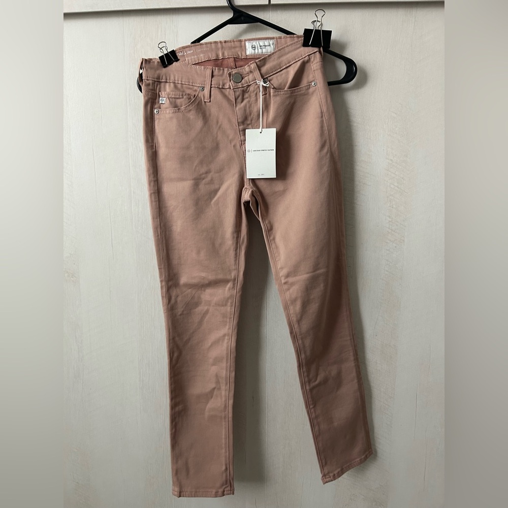 AG Prima Crop Blush Pink Jeans